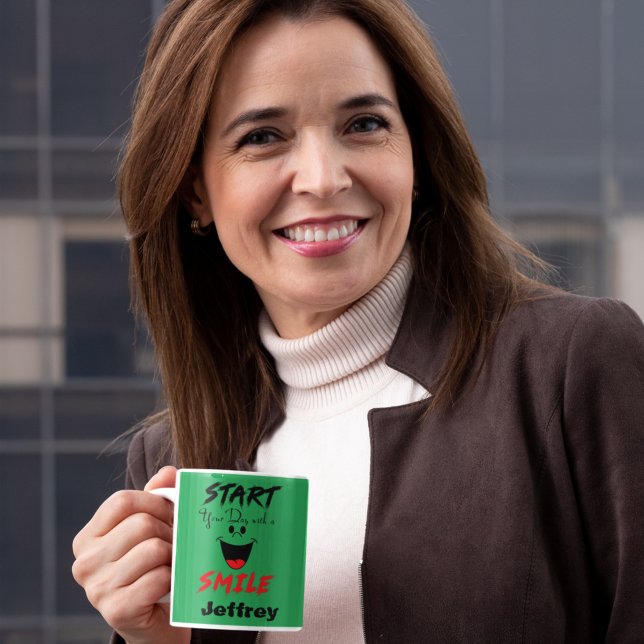 Sea Green starten Sie mit einer Lächelkaffee-Tasse Kaffeetasse (Von Creator hochgeladen)