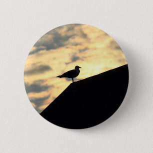 Sea Gull Sunset Button