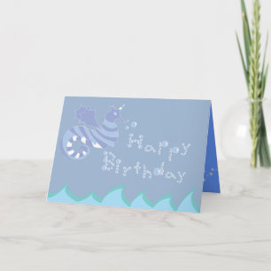 Sea Horse Birthday Card Karte