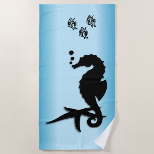 Sea Horse Blue Strandtuch