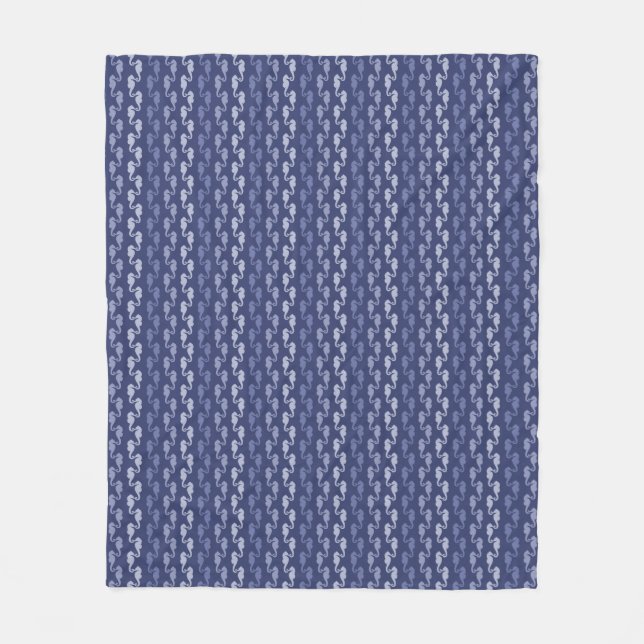 Sea Horse Chains Indigo Fleece Blanket (Vorderseite)
