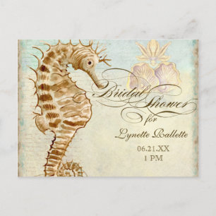 Sea Horse Coastal Beach - Brautparty Postkarte