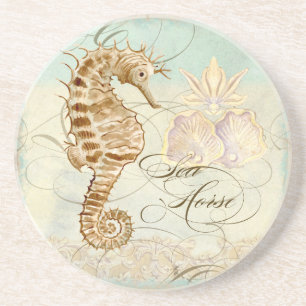 Sea Horse Coastal Beach - Home Decor Untersetzer