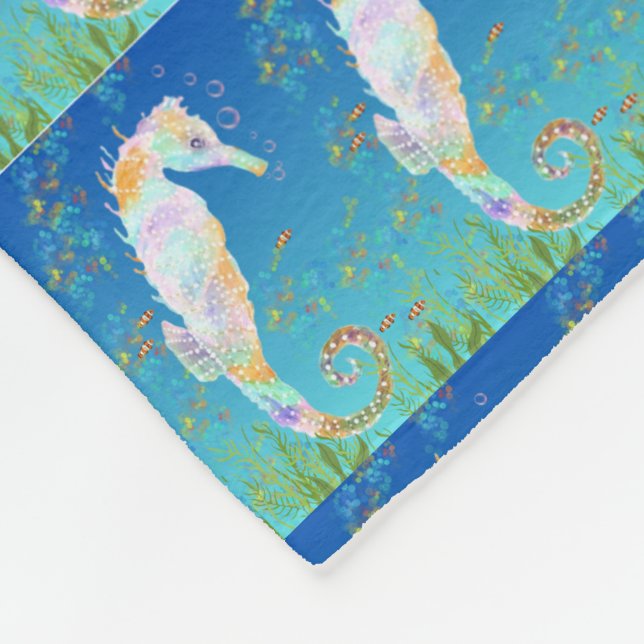 Sea Horse  Fleecedecke (Ecke)