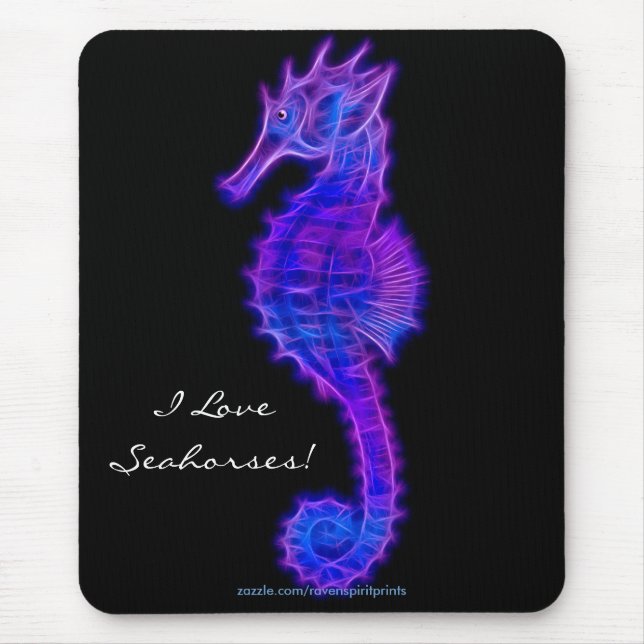 SEA-HORSE Fraktal Art Mousepad (Vorne)