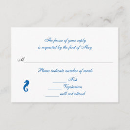 "Sea Horse Serenity" UAwg/Antwortkarten RSVP Karte