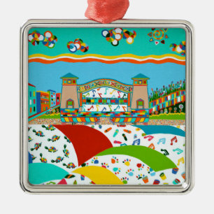 Sea Isle City Band Muschel Silbernes Ornament