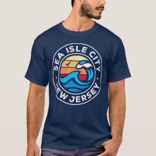 Sea Isle City New Jersey Nj Nautische Wellen  5 T-Shirt