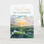 Sea Landscape Oil Painting Brother Birthday Card Karte<br><div class="desc">Sea Landscape Oil Painting Brother Birthday Card</div>
