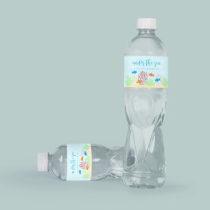 Sea Life Baby Dusche Wasserflaschenetikett