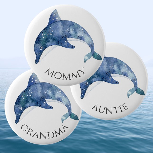 Sea Life Baby Showknopf Tante - Tante Button (Von Creator hochgeladen)