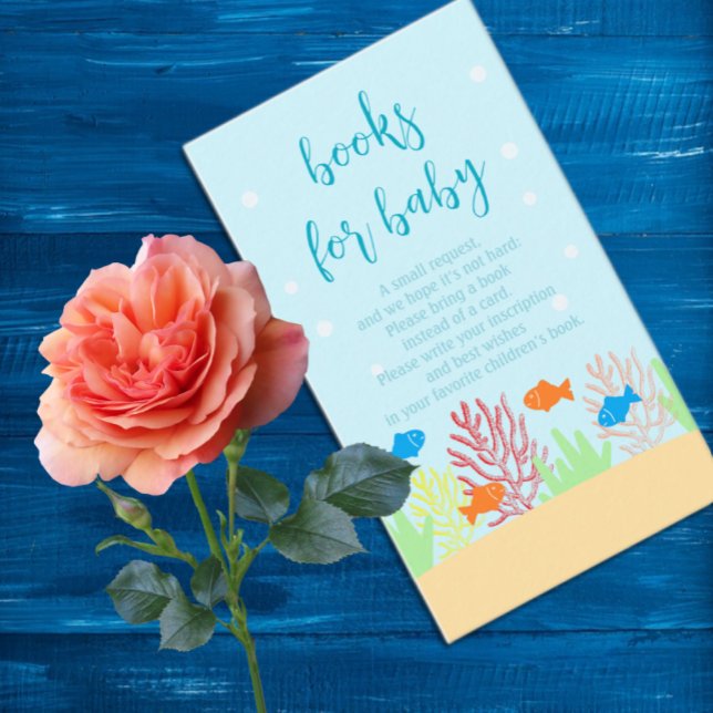 Sea Life Babydusche Bücher für Baby Begleitkarte (Von Creator hochgeladen)