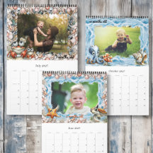 Sea Life Baby's First Year Photo Custom Calendar
