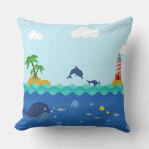 Sea Life Decorative Pillow Kissen