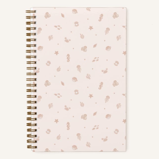 Sea Life Elfenbein Notizbuch (Vorderseite)