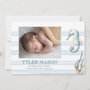 Sea Life Foto Geburtsankündigung Ankündigung