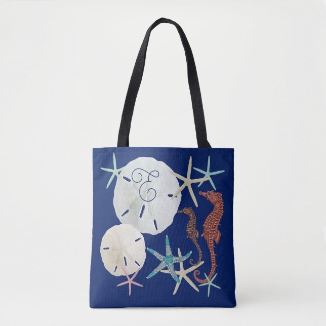 Sea Life Mit Monogramm Navy (Vorderseite)
