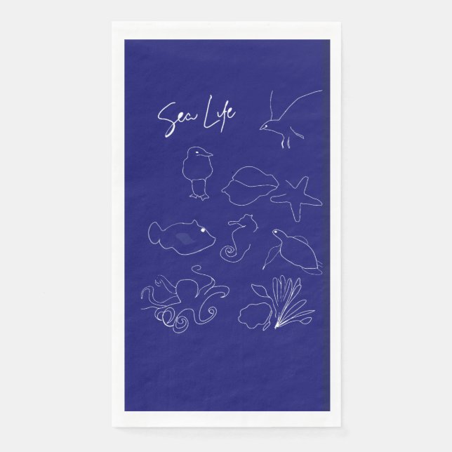 Sea Life Paper Napkin Serviette (Vorderseite)