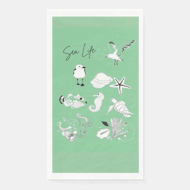 Sea Life Paper Napkin Serviette (Vorderseite)