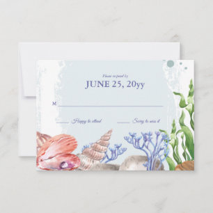 Sea Life Response Card RSVP Karte