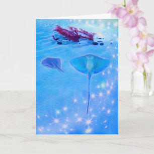 Sea Life Stingray Birthday Card Karte