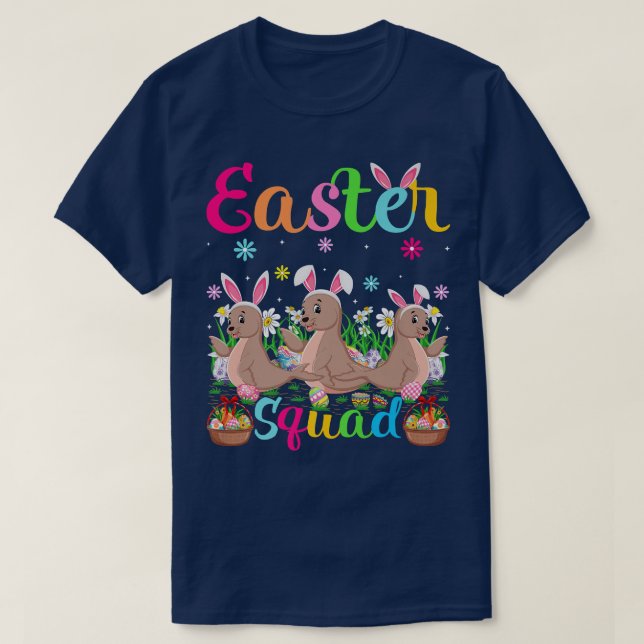 Sea Lion Bunny Ear Funny Osterplatz Sea Lion Hap T-Shirt (Design vorne)