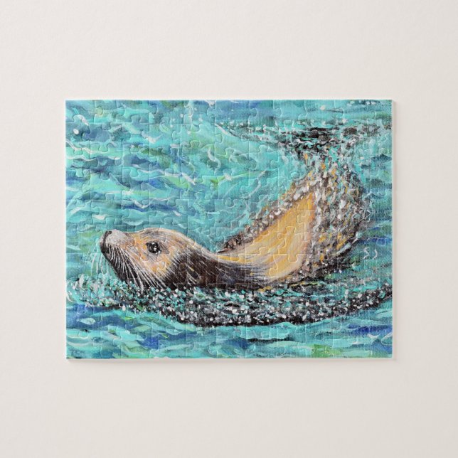 Sea Lion Gemälde Puzzle (Horizontal)