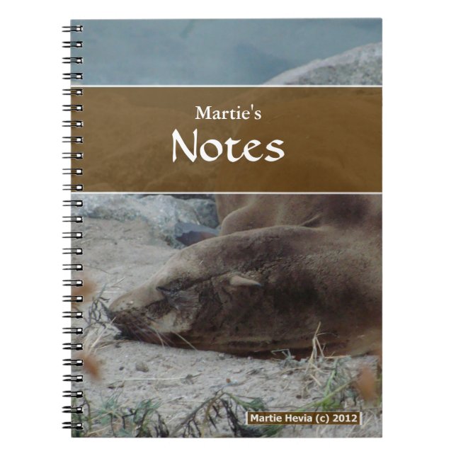Sea Lion Notebook Notizblock (Vorderseite)