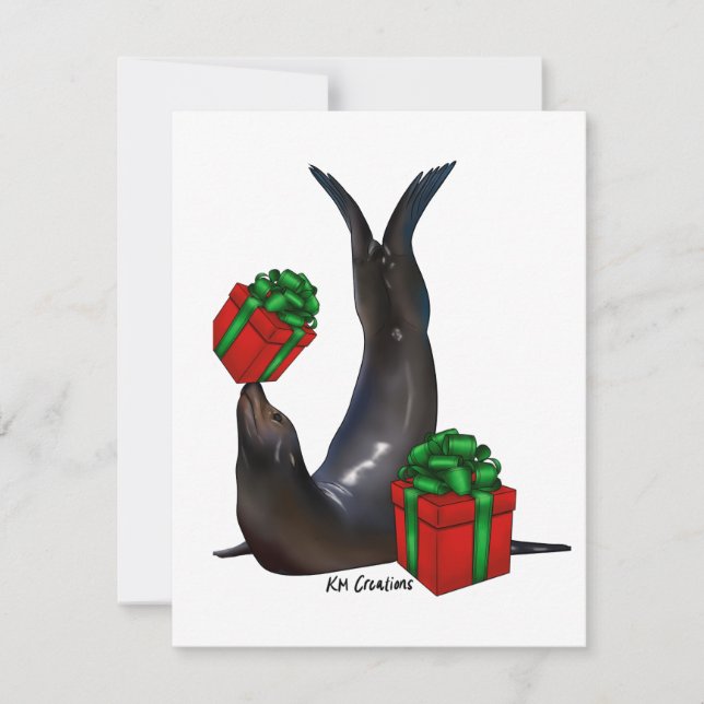 Sea Lion - Urlaubskarte Feiertagskarte (Vorderseite)