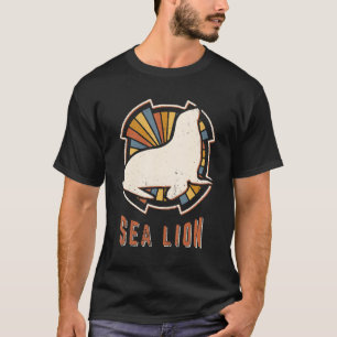 Sea Lion Vintag Classic Retro Animal Liebe T-Shirt