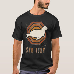 Sea Lion Vintag Retro Klassische Liebe T-Shirt