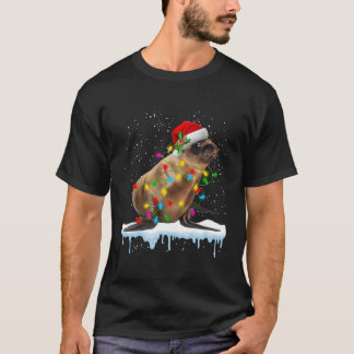 Sea Lion wartet auf den Weihnachtsmann mit Weihnac T-Shirt