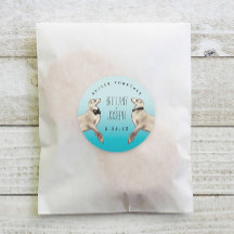 Sea Lions Aquamarin Blue Modern Wedding Classic Ro