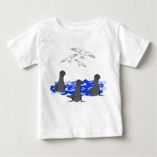 Sea Lions Ocean & Seagulls Kleinkind T-Shirt