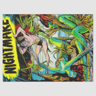 Sea Mermaid Princess Vintage Comicen Dekoupage Seidenpapier