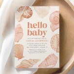 Sea Muschel Beach Baby Dusche Einladung<br><div class="desc">Laden Sie Freunde und Familie ein,  sich mit dieser Muschel-Babydusche-Einladung an der Freude Ihrer kleinen Ankunft zu beteiligen.</div>