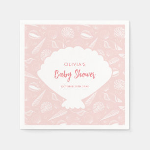 Sea Muschel Beach Pink Girls Ocean Baby Dusche Serviette