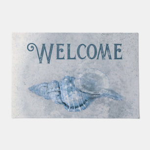 Sea Muschel Blue Vintag Ocean Beach Textur Willkom Fußmatte