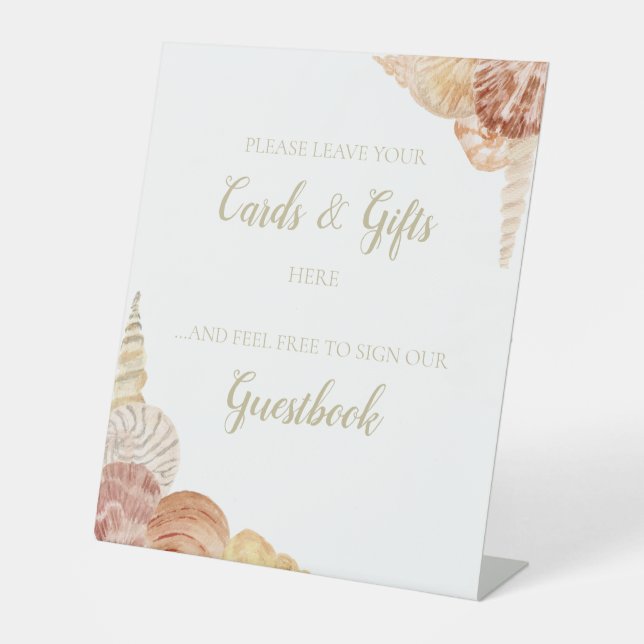 Sea Muschel Schild für Karten, Gästebuch etc. (Vorderseite)