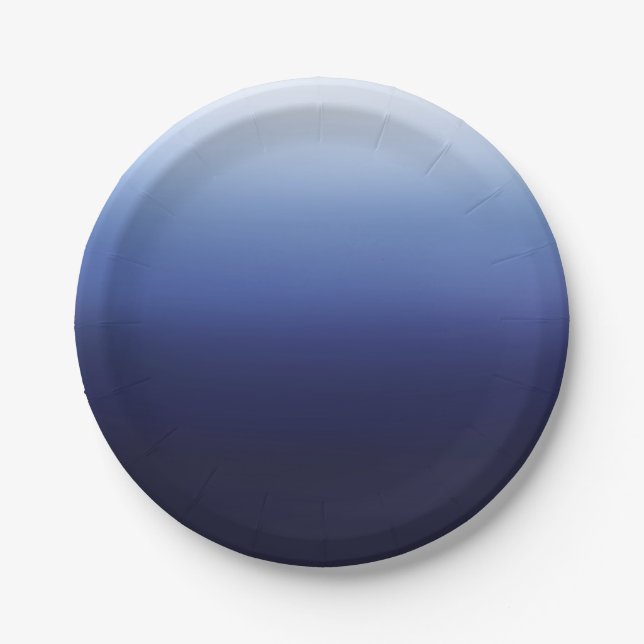 Sea Ocean Blue Modernes Minimal Beach Brautparty Pappteller (Vorderseite)