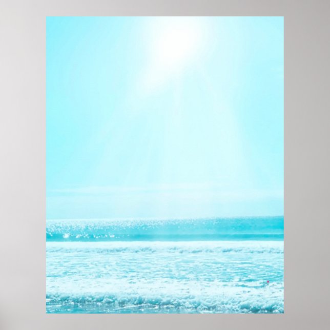 Sea Ocean Blue Summer Surf Poster (Vorne)