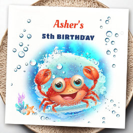 Sea Ocean Crab Geburtstag Pool Party Boy Custom Ag Serviette