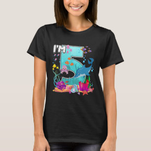 Sea Ocean Fish Kids i`m 5 Geburtstagsjungs Mädchen T-Shirt