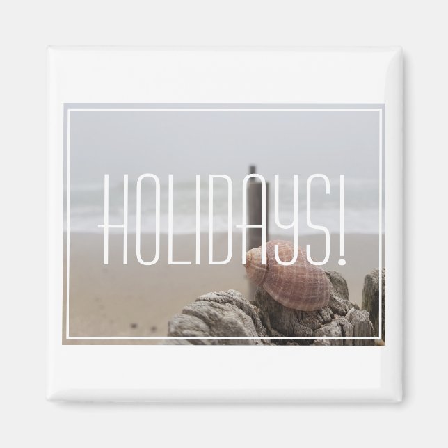 Sea Ocean Muschel Waves Holidays Magnet (Vorne)