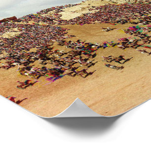 Sea of Camels - Vintag Color Foto Poster von 1911