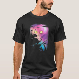 Sea Of Thieves Kraken Kampf Schiff Umriss Schädel T-Shirt