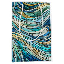 Sea of Waves Teal Mosaic Fine Art