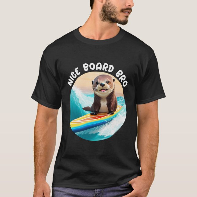 Sea Otter 841 Surfboard Dieb California Surfer So T-Shirt (Vorderseite)