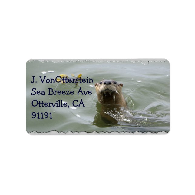 Sea Otter Address Labels Adressaufkleber (Vorne)