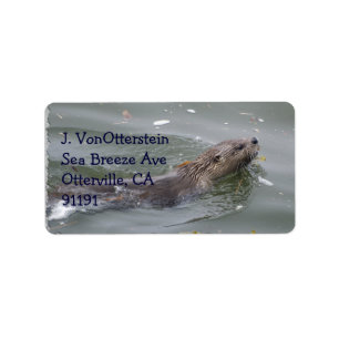 Sea Otter Address Labels Adressaufkleber